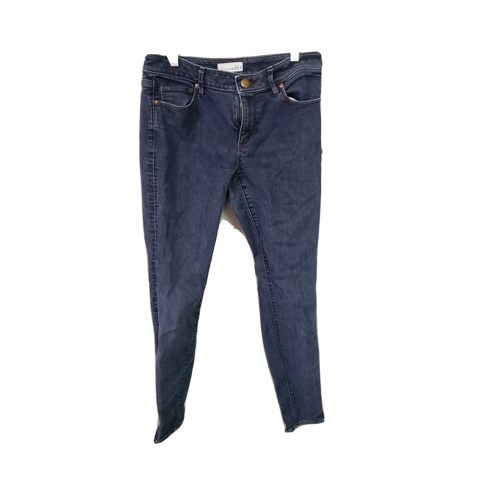 Ann Taylor LOFT Curvy Super Skinny Jeans Dark Wash Denim Size 4 27